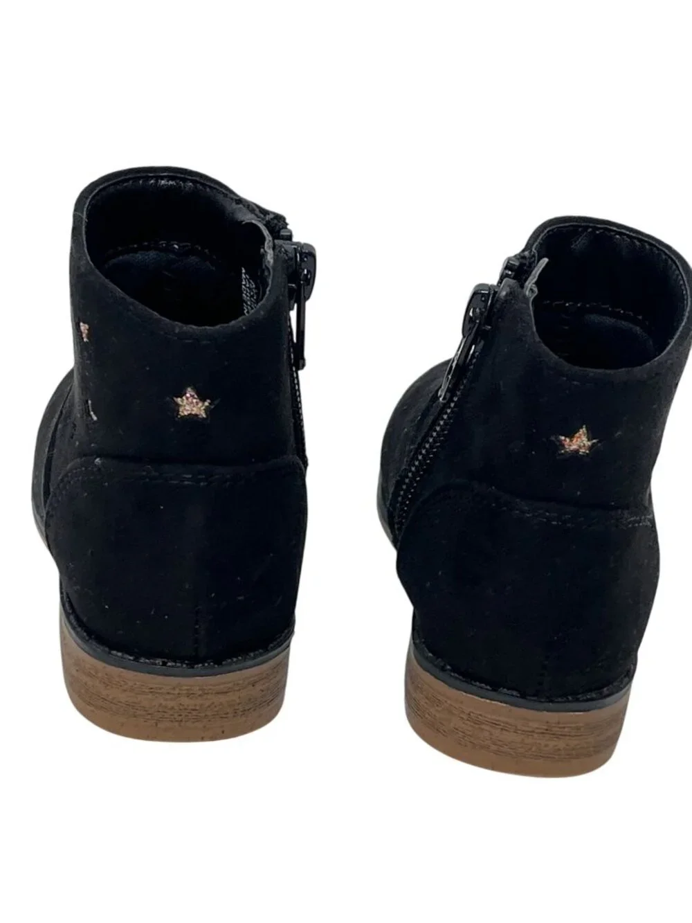 Cat & Jack Toddler Girls Black Star Print Ankle Booties Size 5